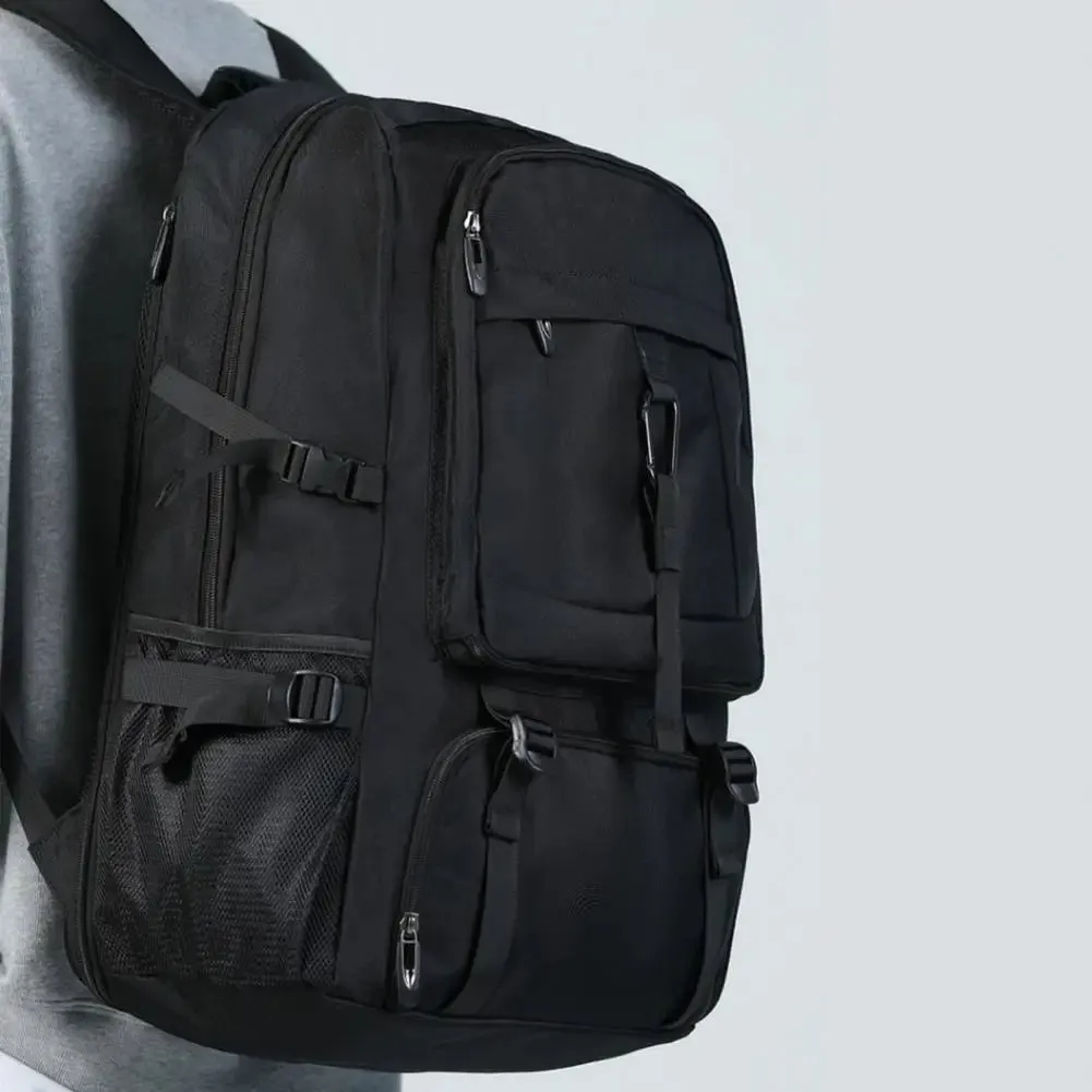 50/80L Men's USB Charging Port Laptop Bag School Bags For Boys Male Motorcycle Waterproof Business Sports Travel Backpack Men