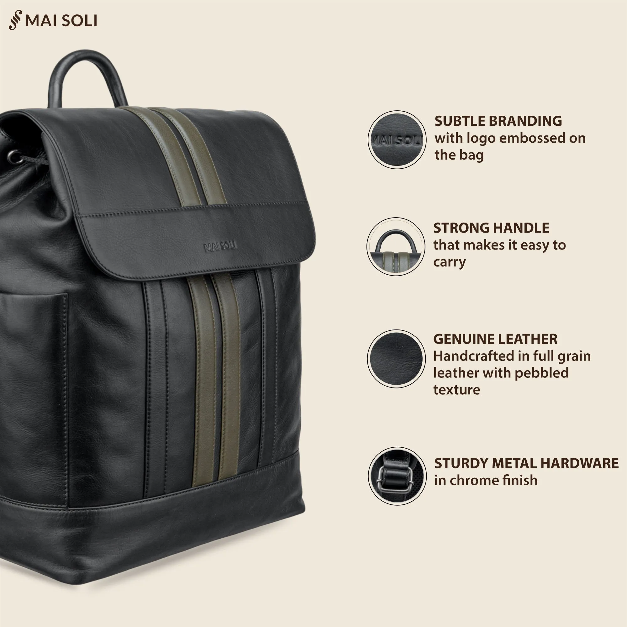 Alpha Large Backpack - Black