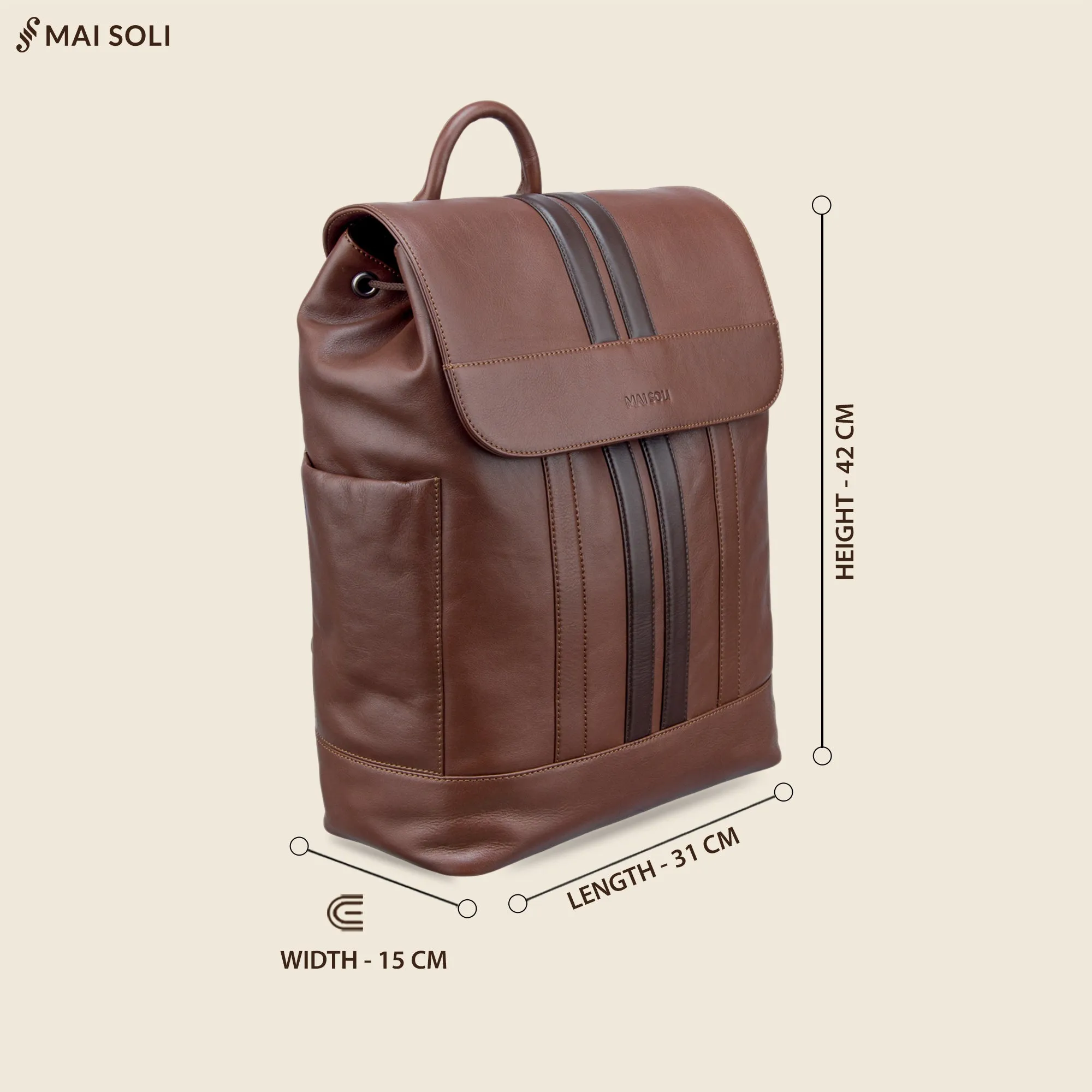 Alpha Large Backpack - Chestnut Brown