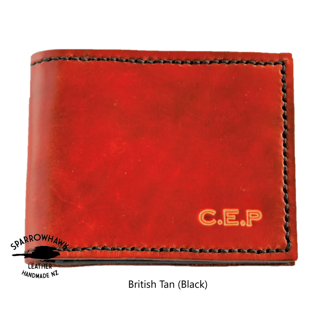 Anniversary Wallet - Hand Dyed- Hand Embossed Initials & Date