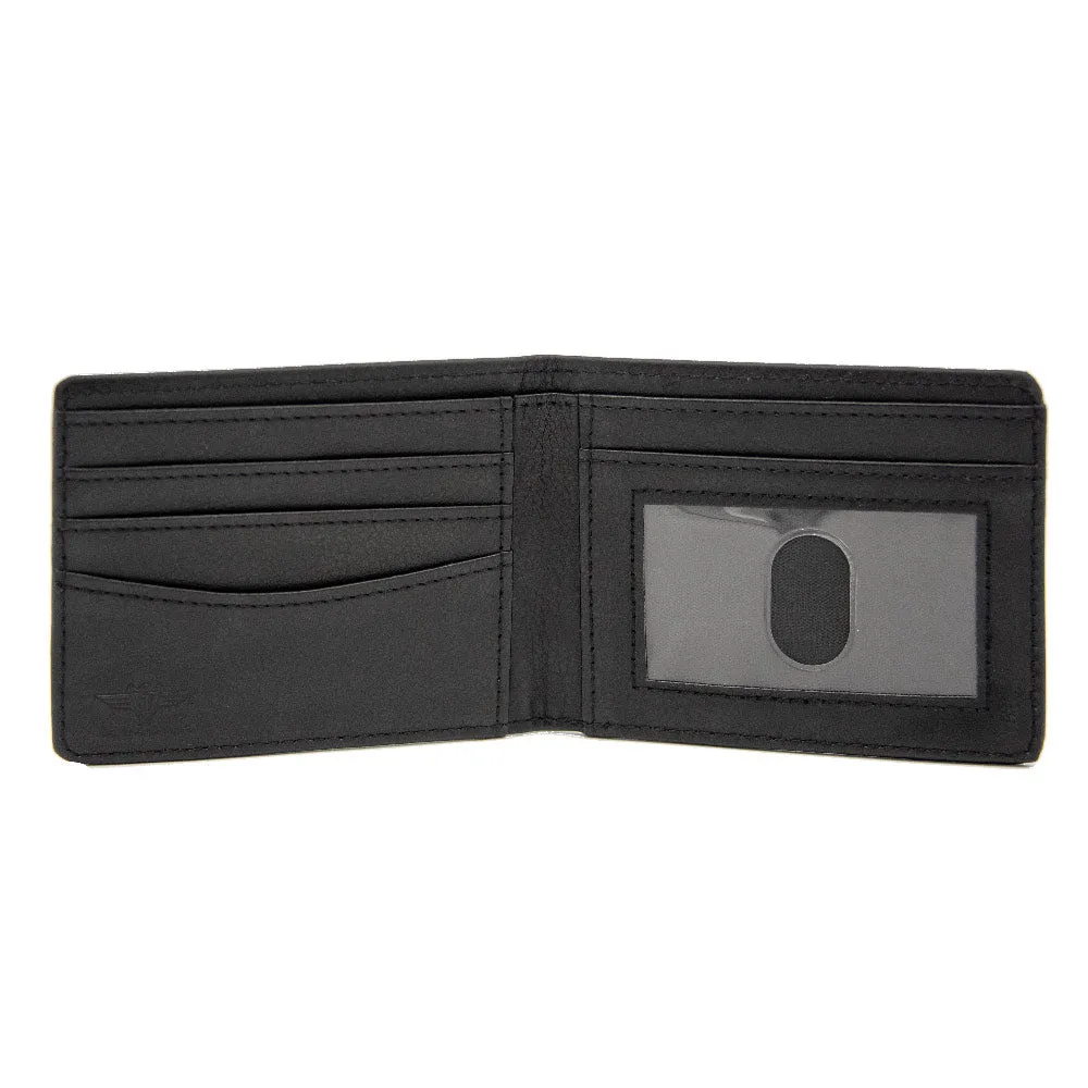Bi-Fold Wallet - Scribble Zig Zag Stripe Navy/Multi Color