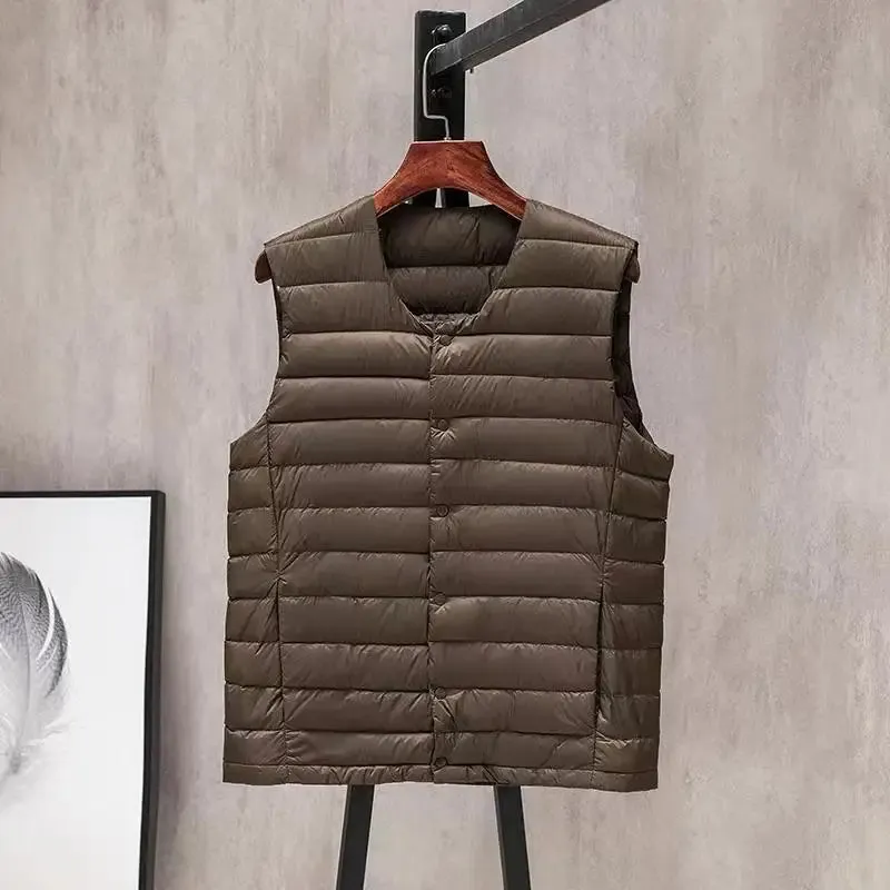 Clark & Co. Men's Down Vest – Lightweight Windproof Duck Down Puffer Jacket for Autumn & Winter (0-10℃ Rated)