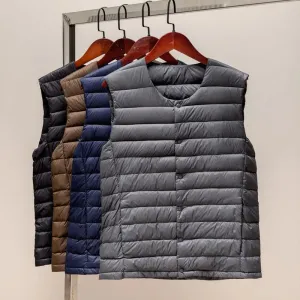 Clark & Co. Men's Down Vest – Lightweight Windproof Duck Down Puffer Jacket for Autumn & Winter (0-10℃ Rated)