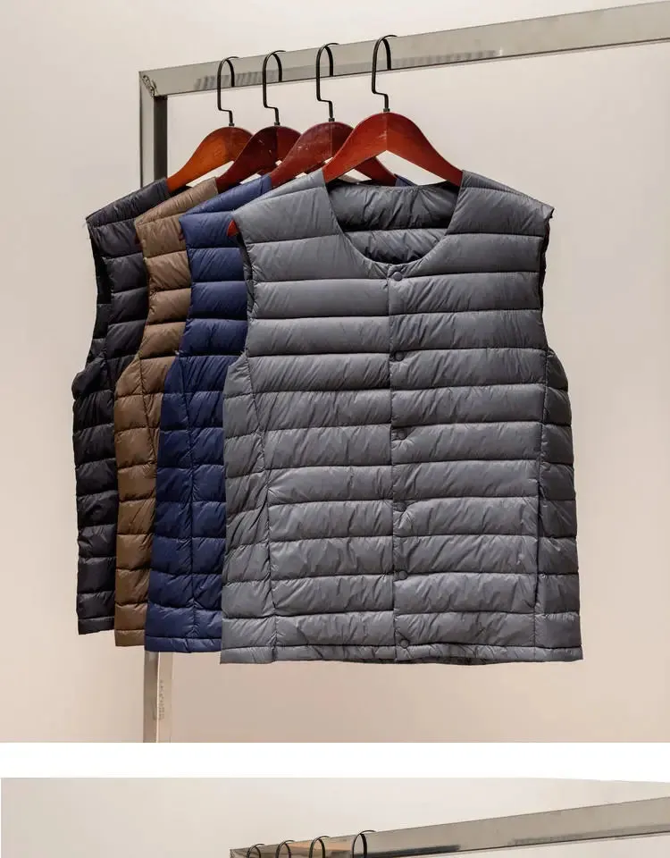 Clark & Co. Men's Down Vest – Lightweight Windproof Duck Down Puffer Jacket for Autumn & Winter (0-10℃ Rated)