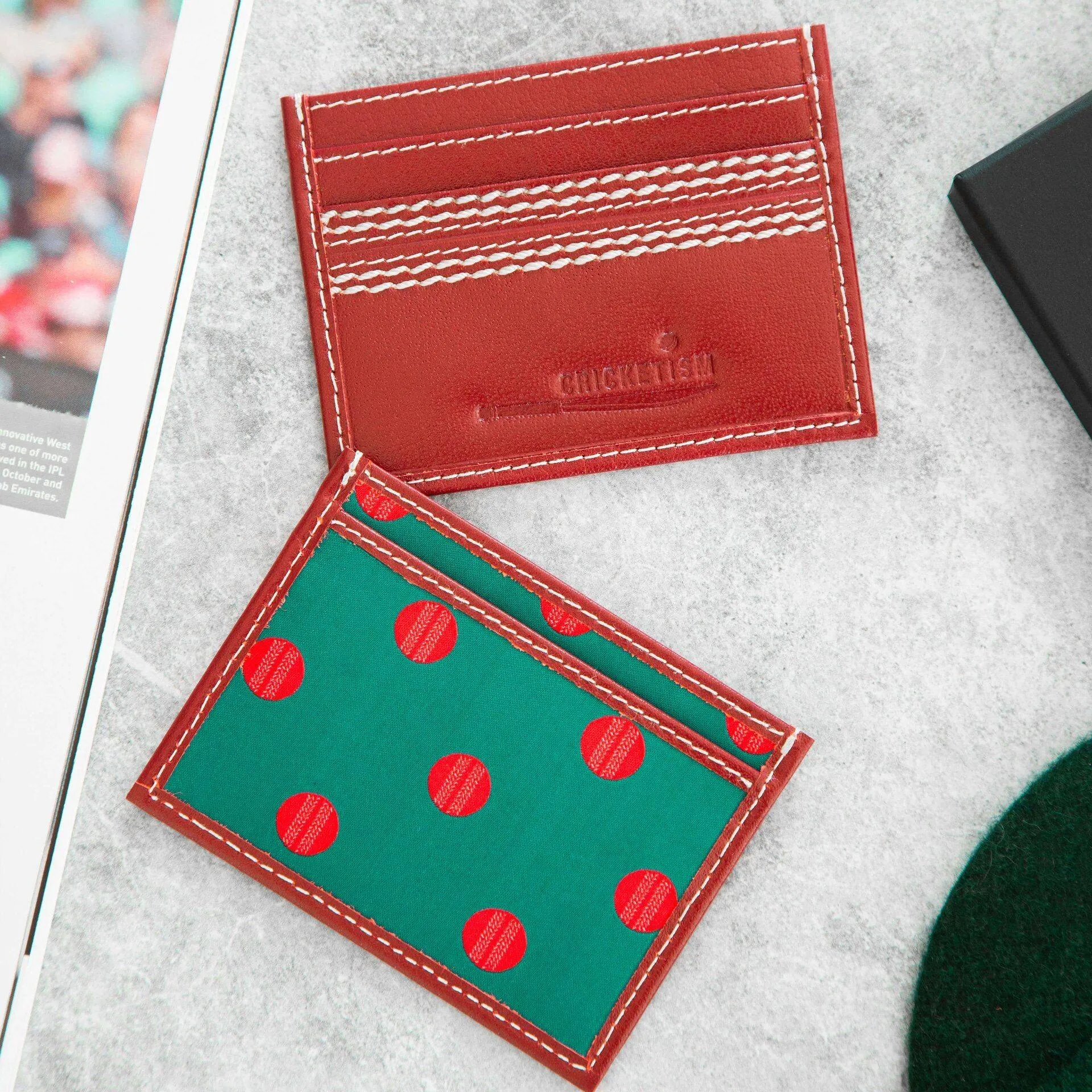 Cricket Card Wallet | Embroidered Patterns