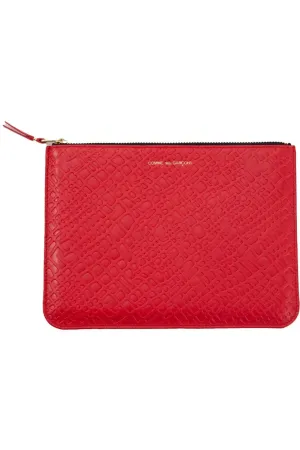 Embossed Roots Large Zip Pouch