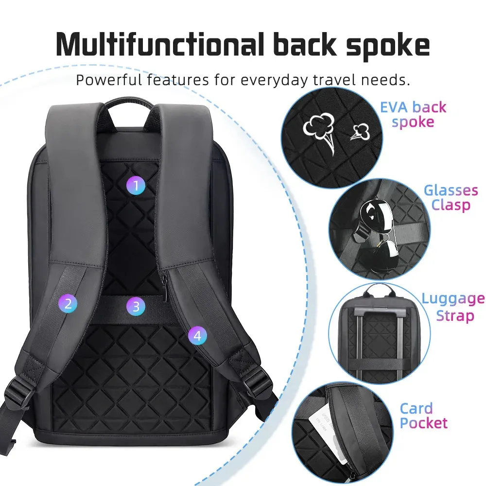 HcanKcan Business Backpack Men's 14 Inch Laptop BackPack Multifunction Waterproof light weight Bag Casual Backpacks For women