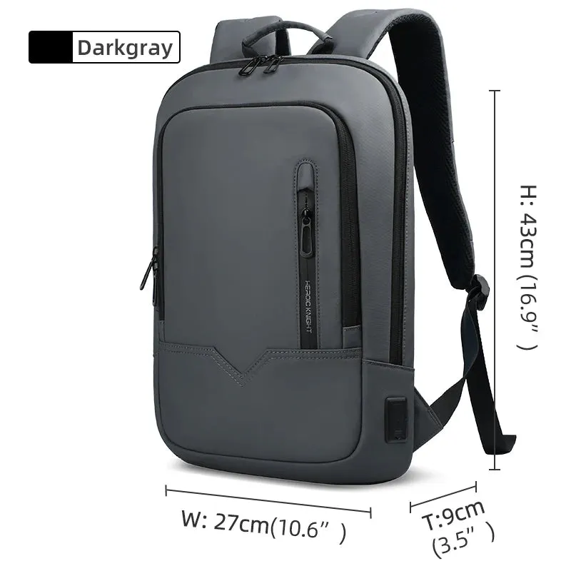 HcanKcan Business Backpack Men's 14 Inch Laptop BackPack Multifunction Waterproof light weight Bag Casual Backpacks For women