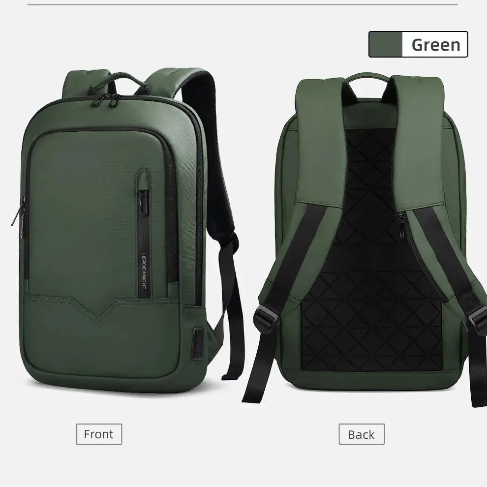 HcanKcan Business Backpack Men's 14 Inch Laptop BackPack Multifunction Waterproof light weight Bag Casual Backpacks For women