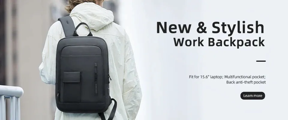 HcanKcan Business Backpack Men's 14 Inch Laptop BackPack Multifunction Waterproof light weight Bag Casual Backpacks For women