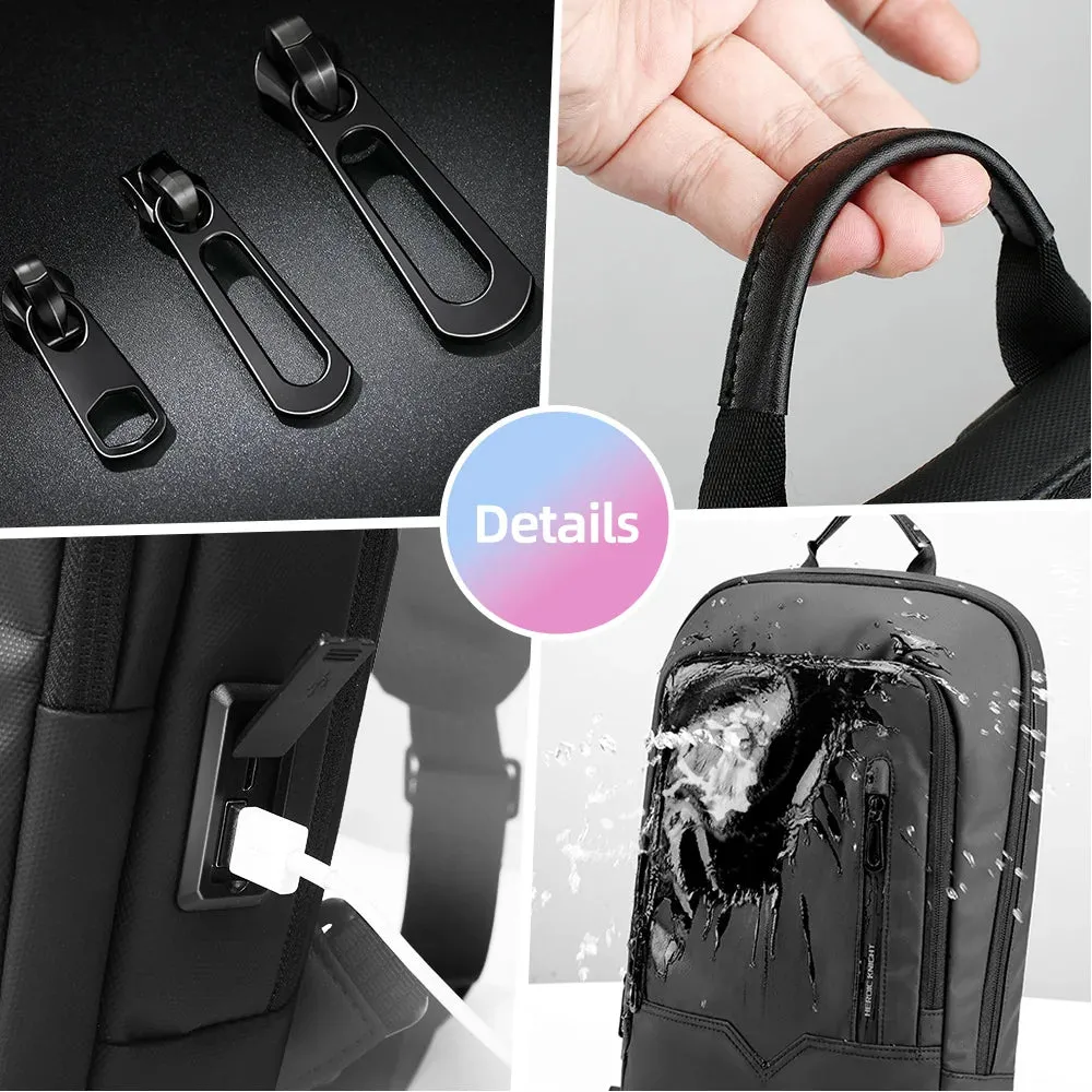 HcanKcan Business Backpack Men's 14 Inch Laptop BackPack Multifunction Waterproof light weight Bag Casual Backpacks For women