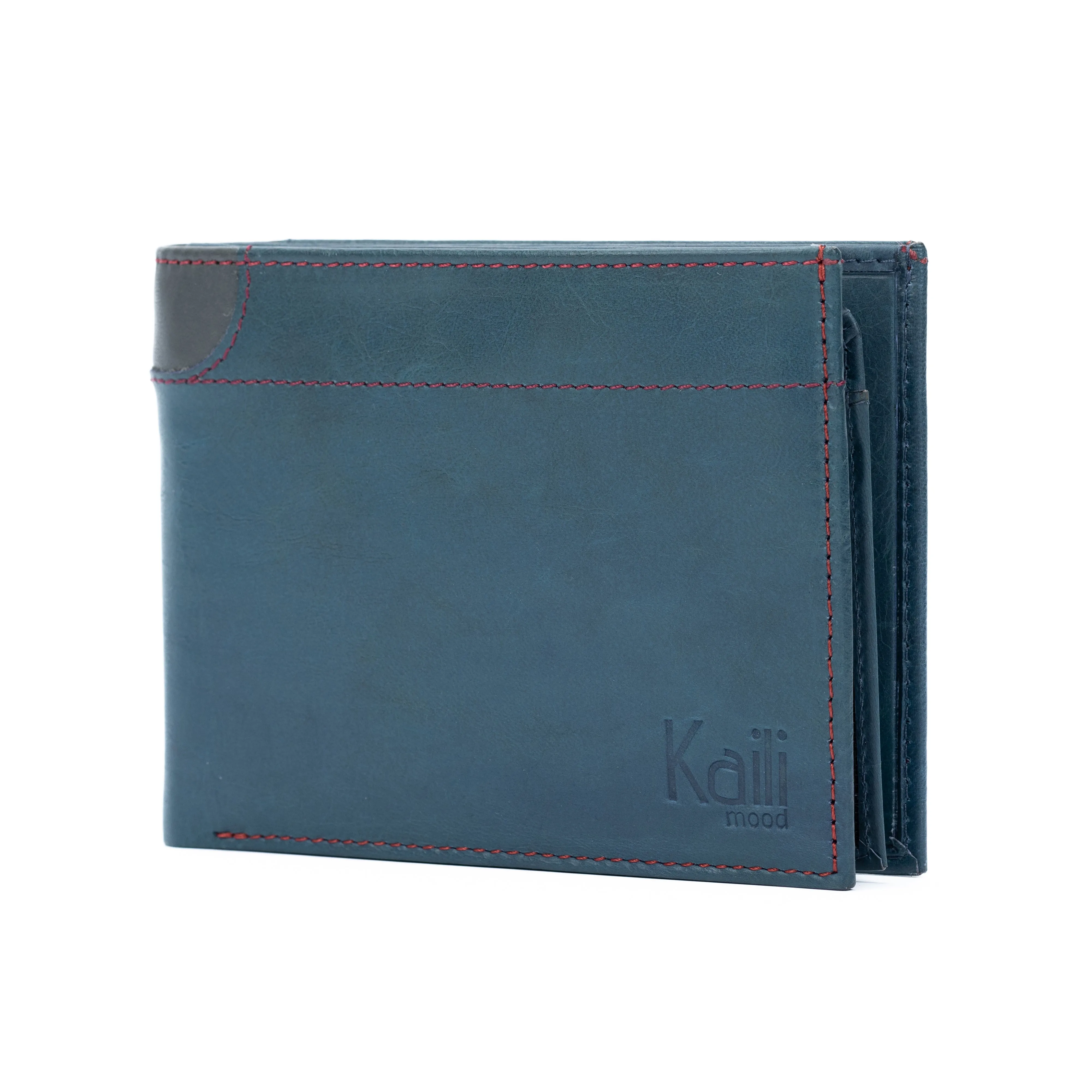 K11105DB | Genuine Leather Men's Wallet Col. Blue