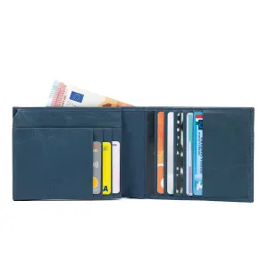 K11105DB | Genuine Leather Men's Wallet Col. Blue