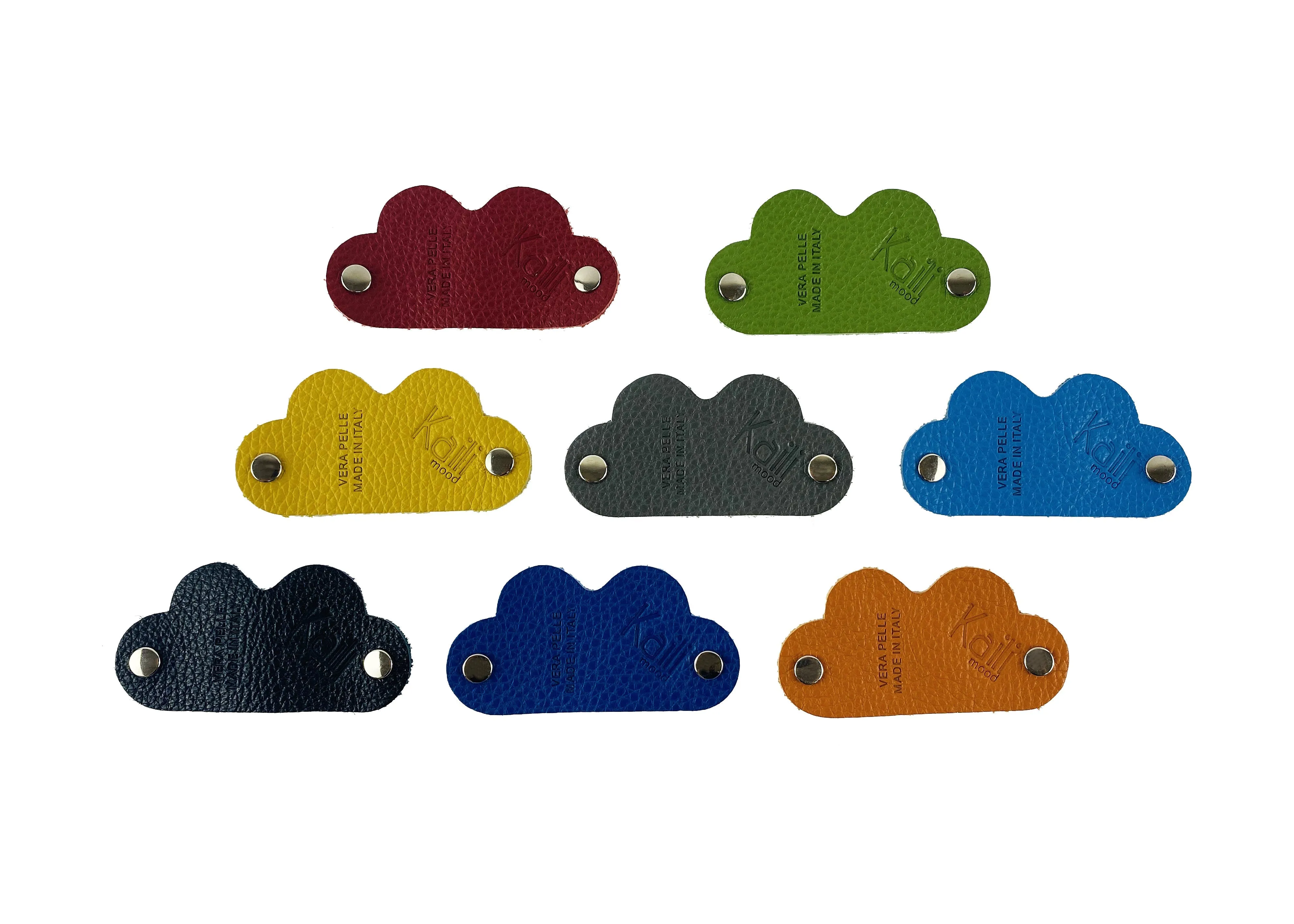 Kaili Heart leather cable winder Blue