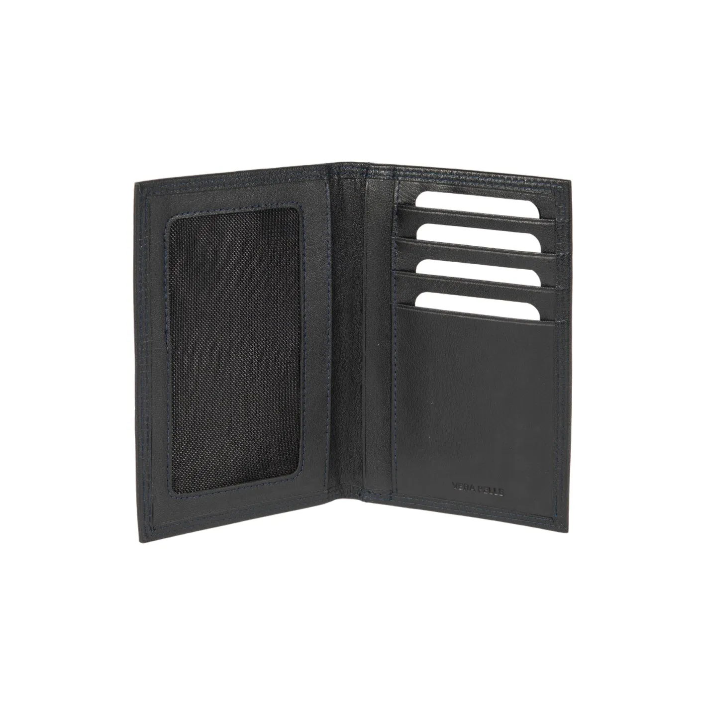 Kaili Leather Document Passport Holder Black