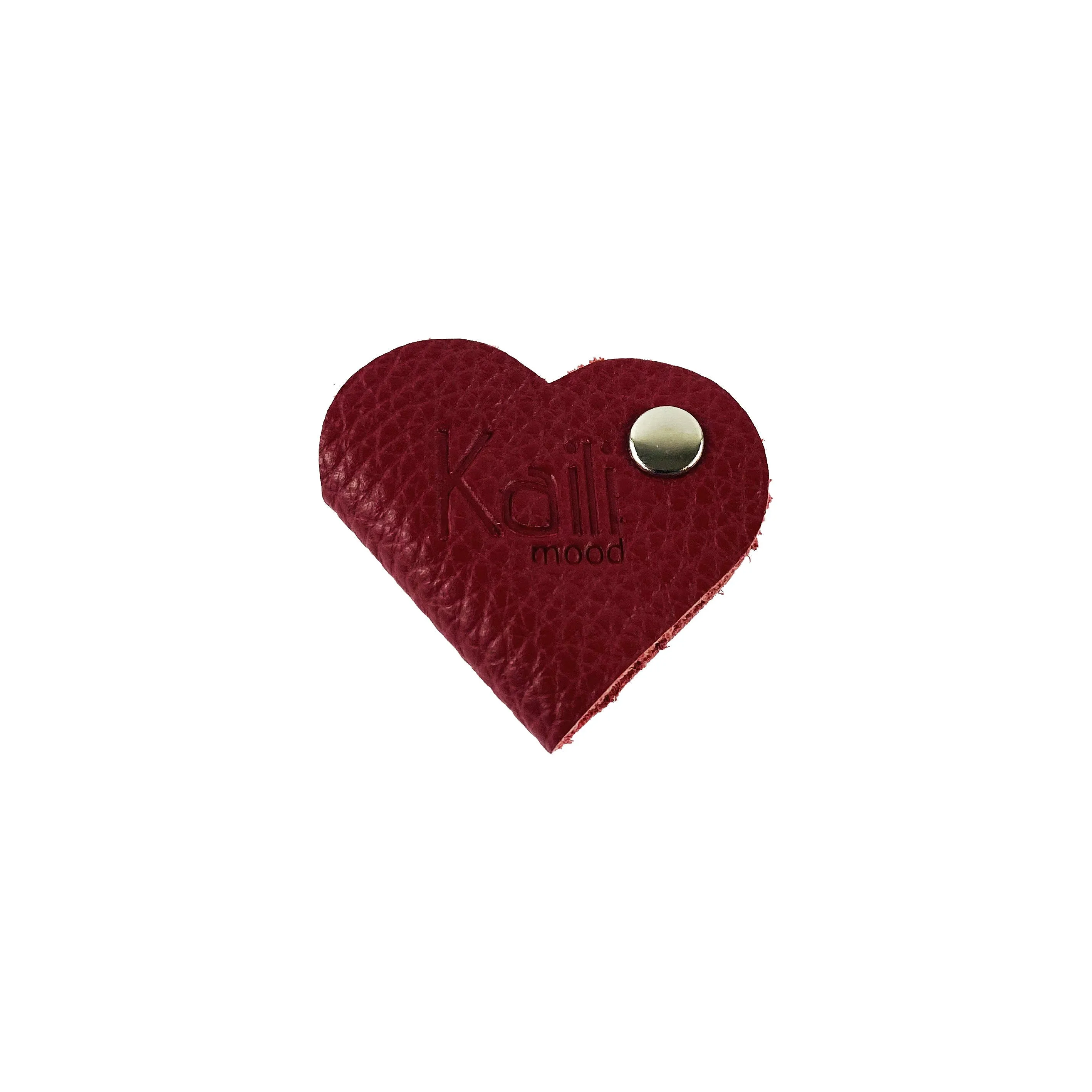 Kaili Leather Heart cable winder Red