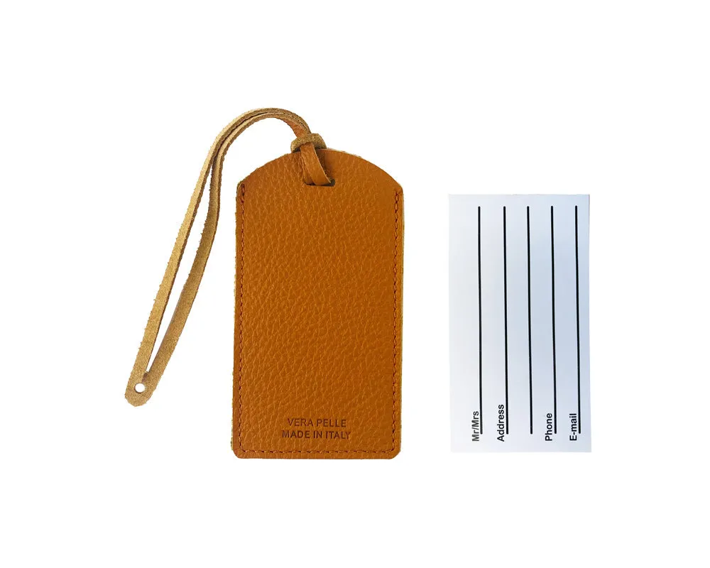 Kaili Leather Two-tone luggage tag