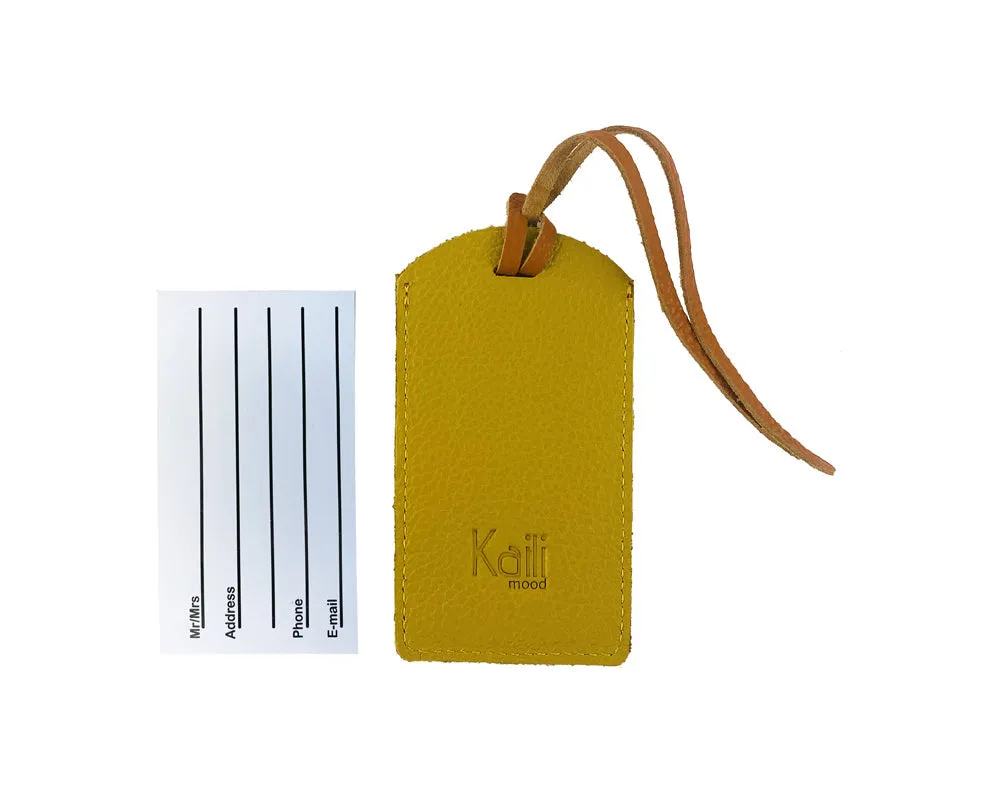 Kaili Leather Two-tone luggage tag