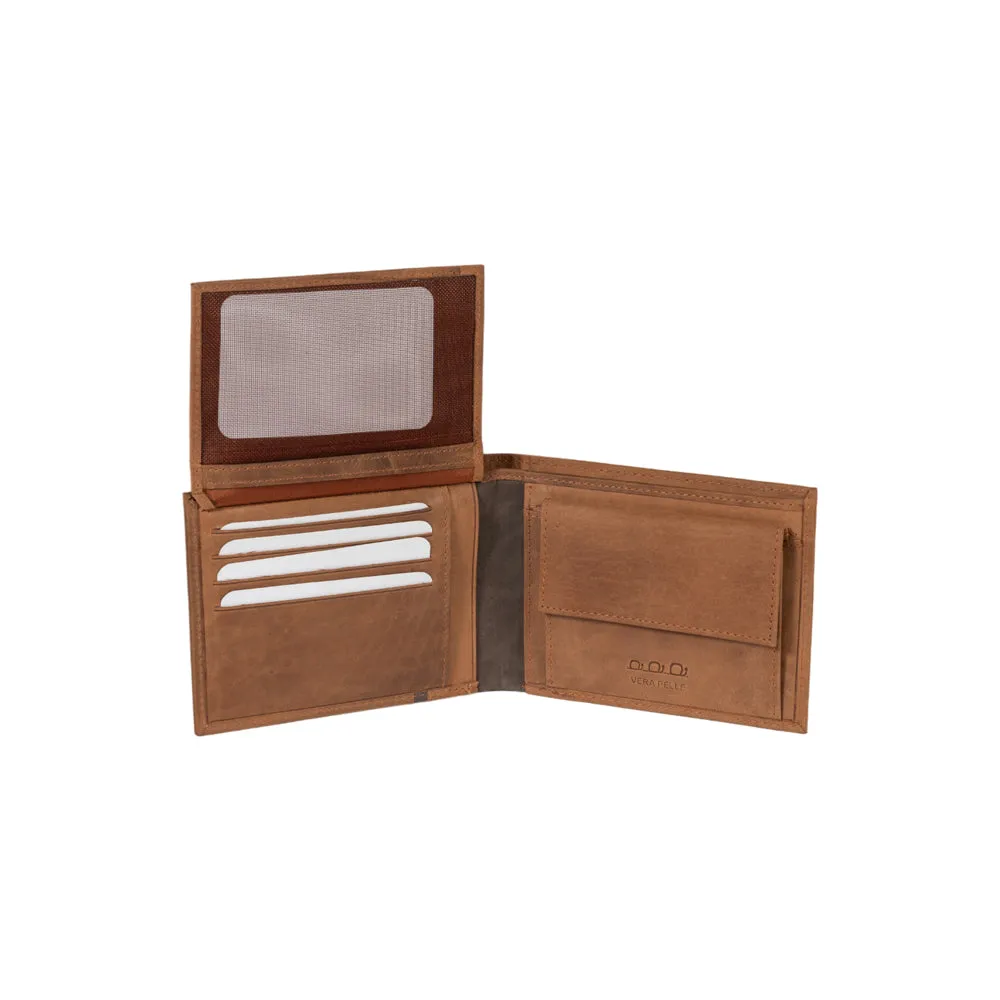 Kaili Men's Leather RFID Wallet Tan