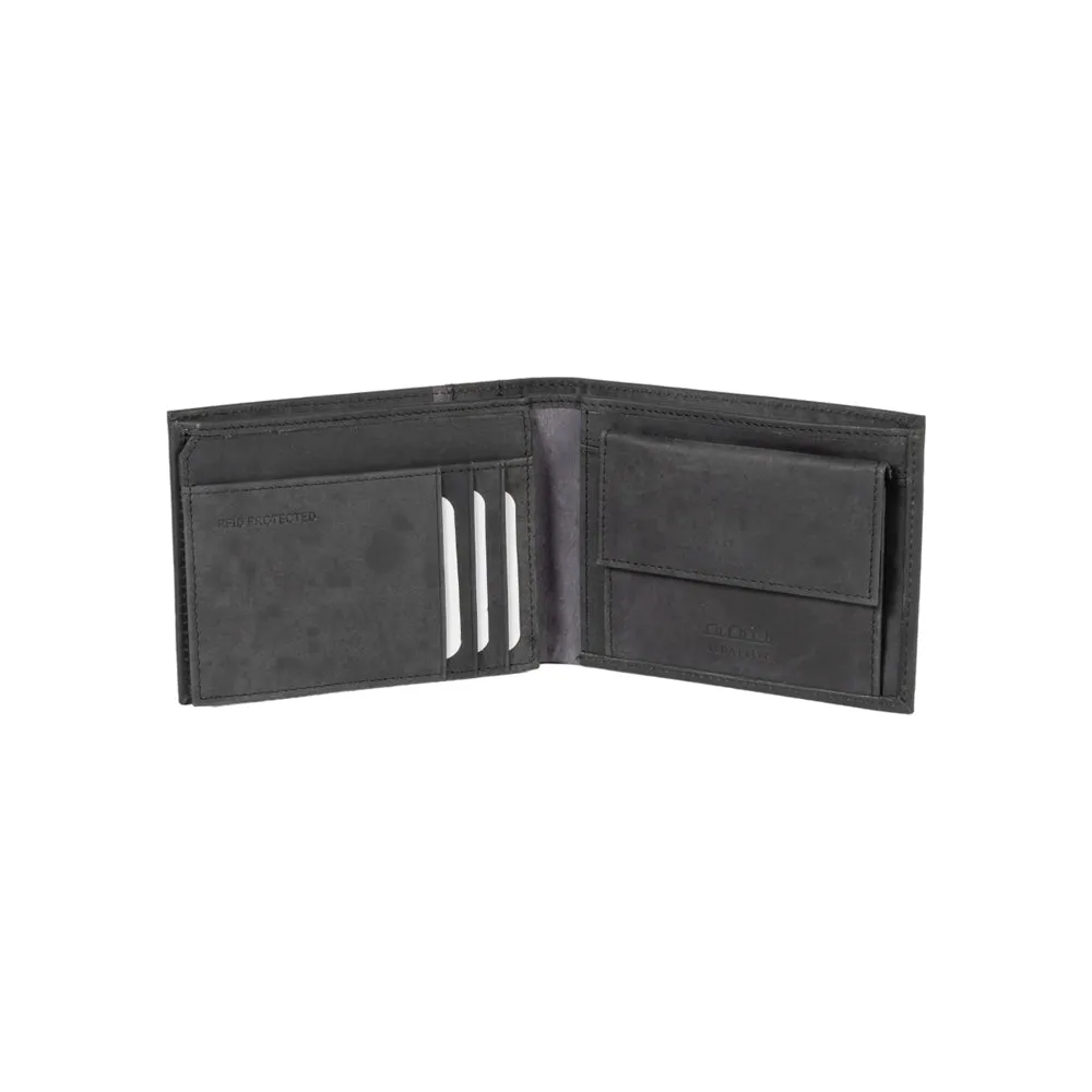 Kaili Men's Leather Wallet Black
