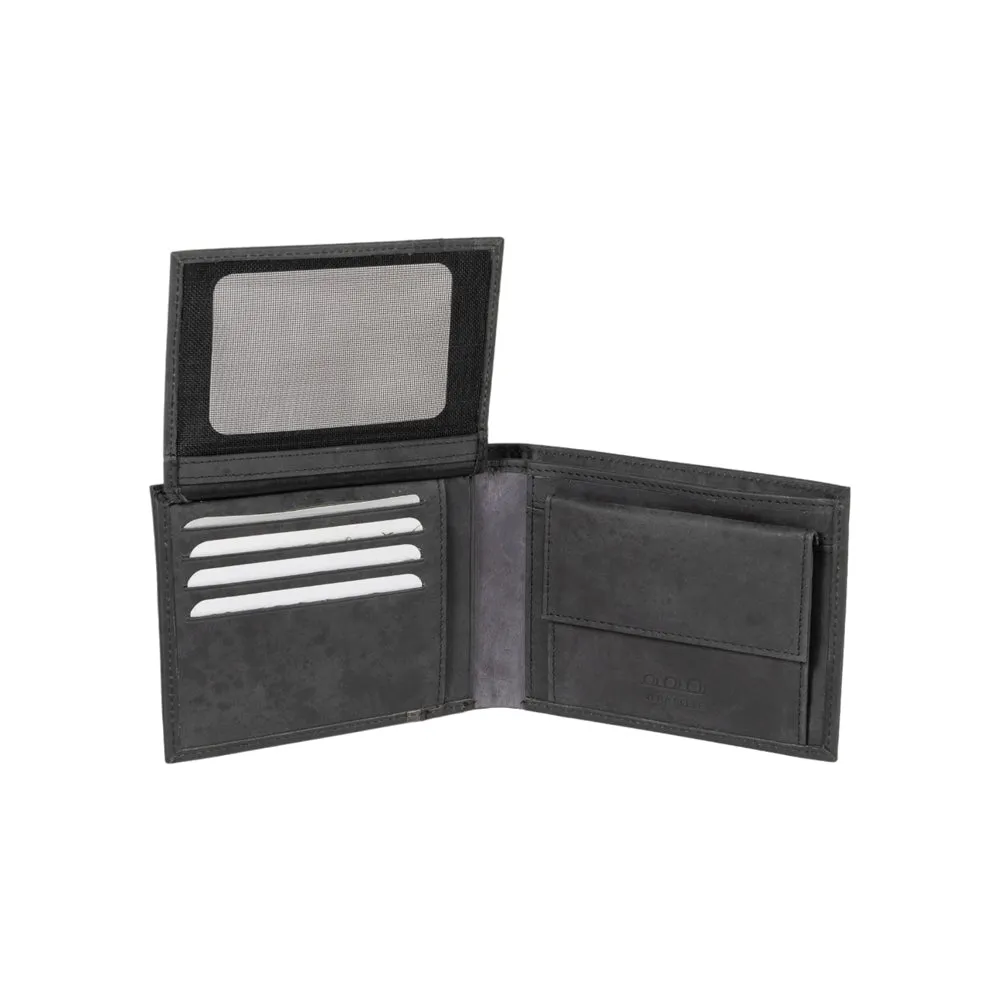 Kaili Men's Leather Wallet Black