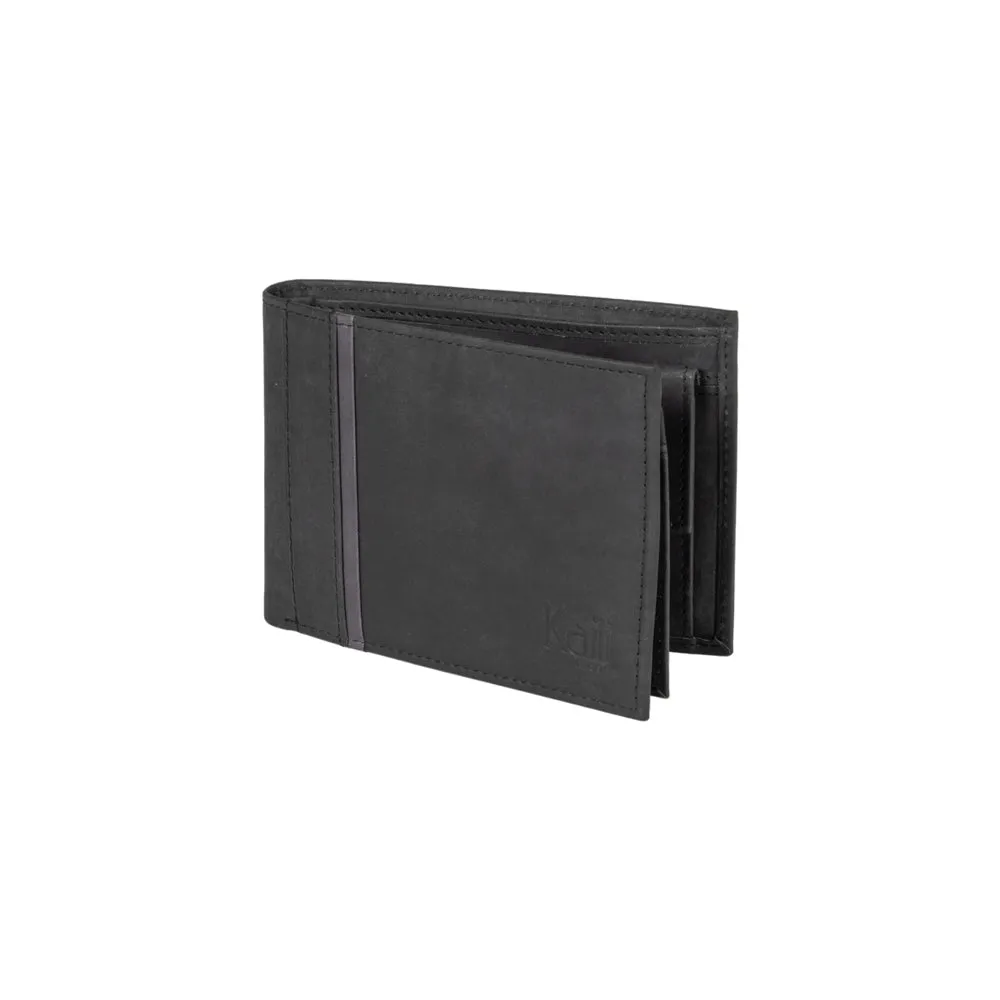 Kaili Men's Leather Wallet Black