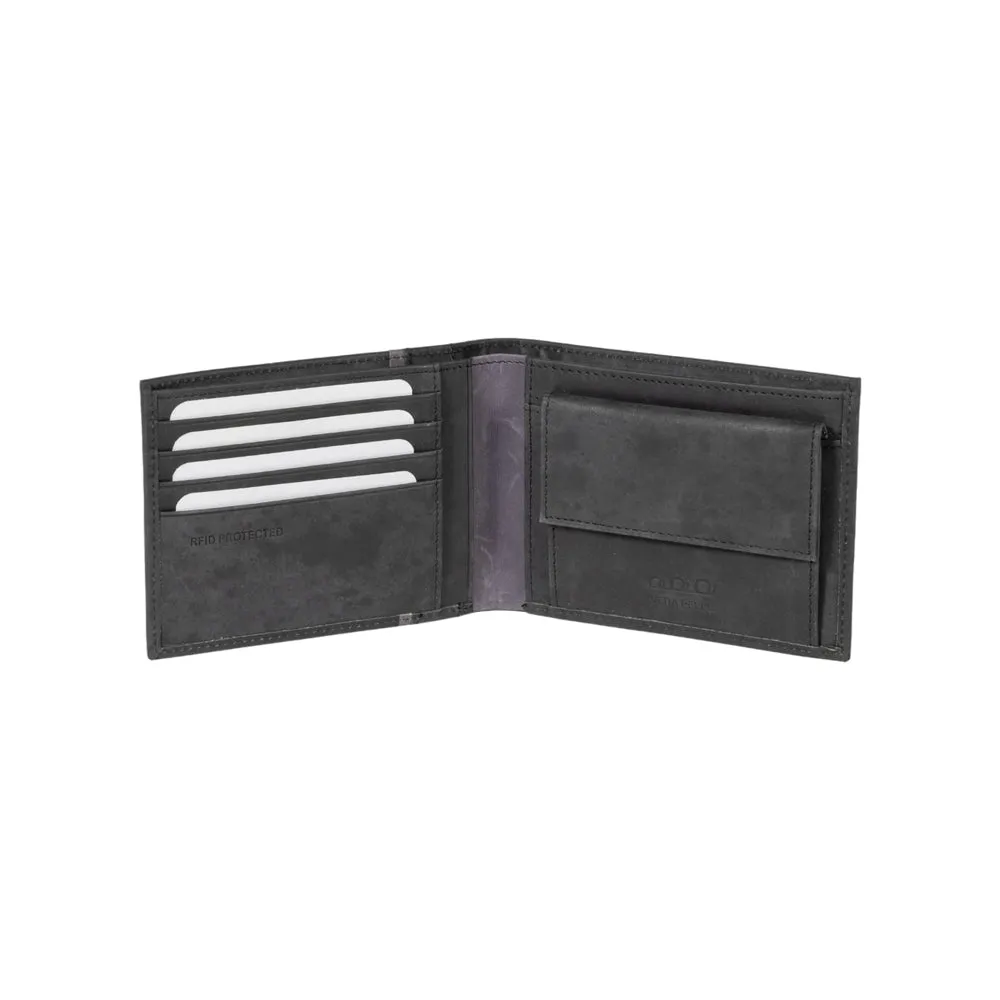 Kaili Men's Leather Wallet Black