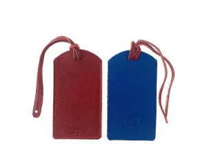 Kaili Two-tone leather luggage tag