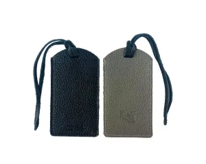 Kaili Two-tone leather luggage tag