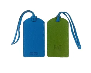Kaili Two-tone leather luggage tag