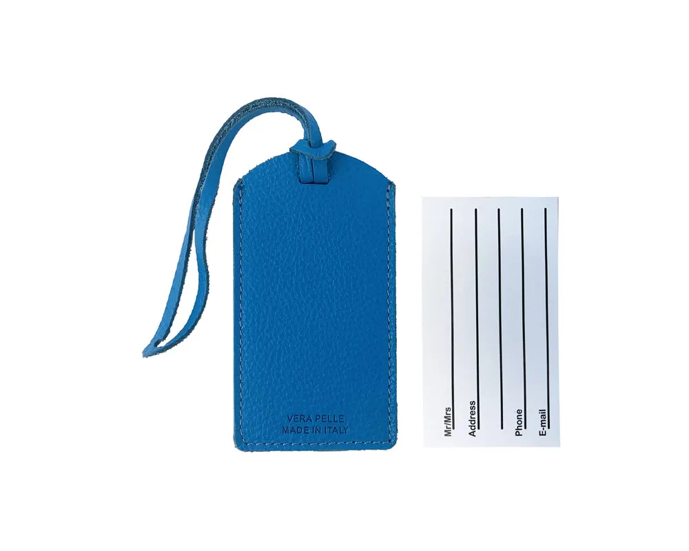 Kaili Two-tone leather luggage tag
