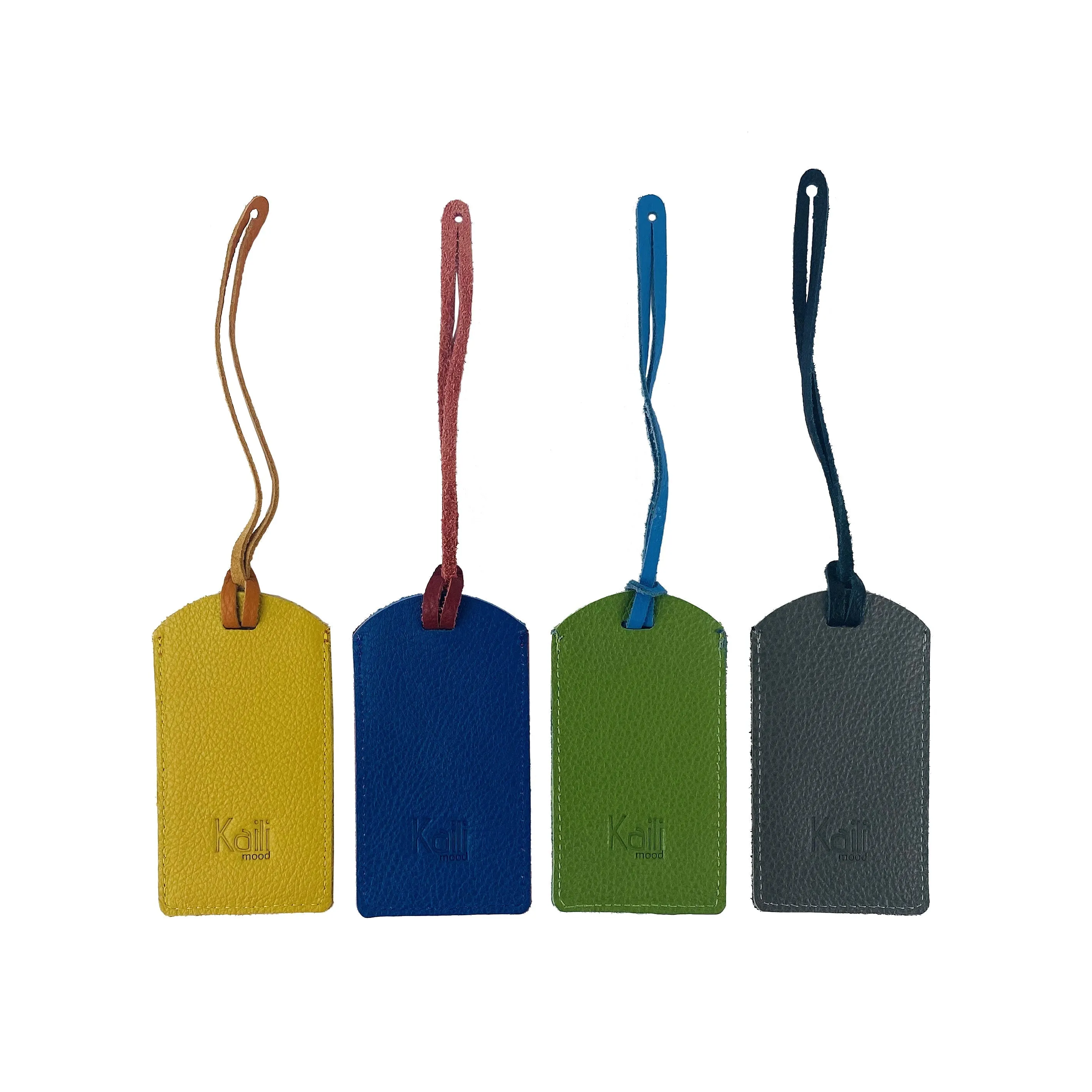 Kaili Two-tone leather luggage tag