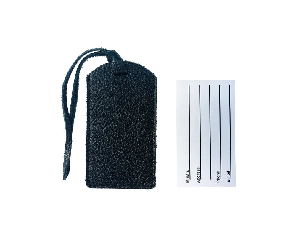 Kaili Two-tone leather luggage tag