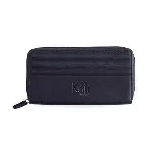 Kaili Women's leather zip wallet blue