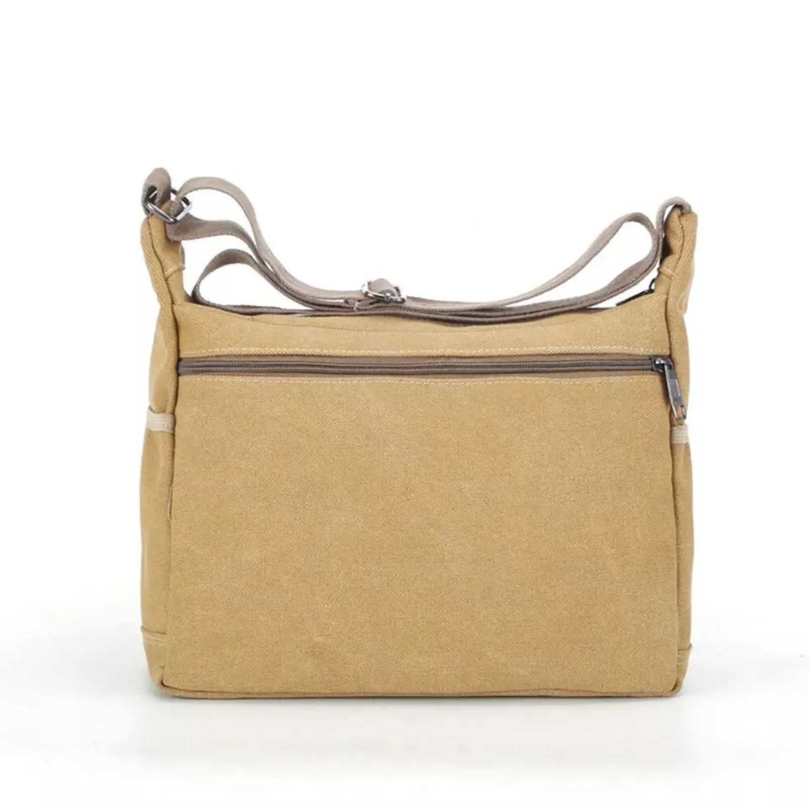Khaki Travel Man's Bags Crossbody Satchel Retro Men's Canvas Shoulder Bag