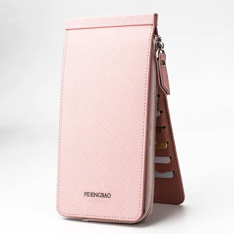 Korean style cross pattern mobile phone bag multifunctional wallet