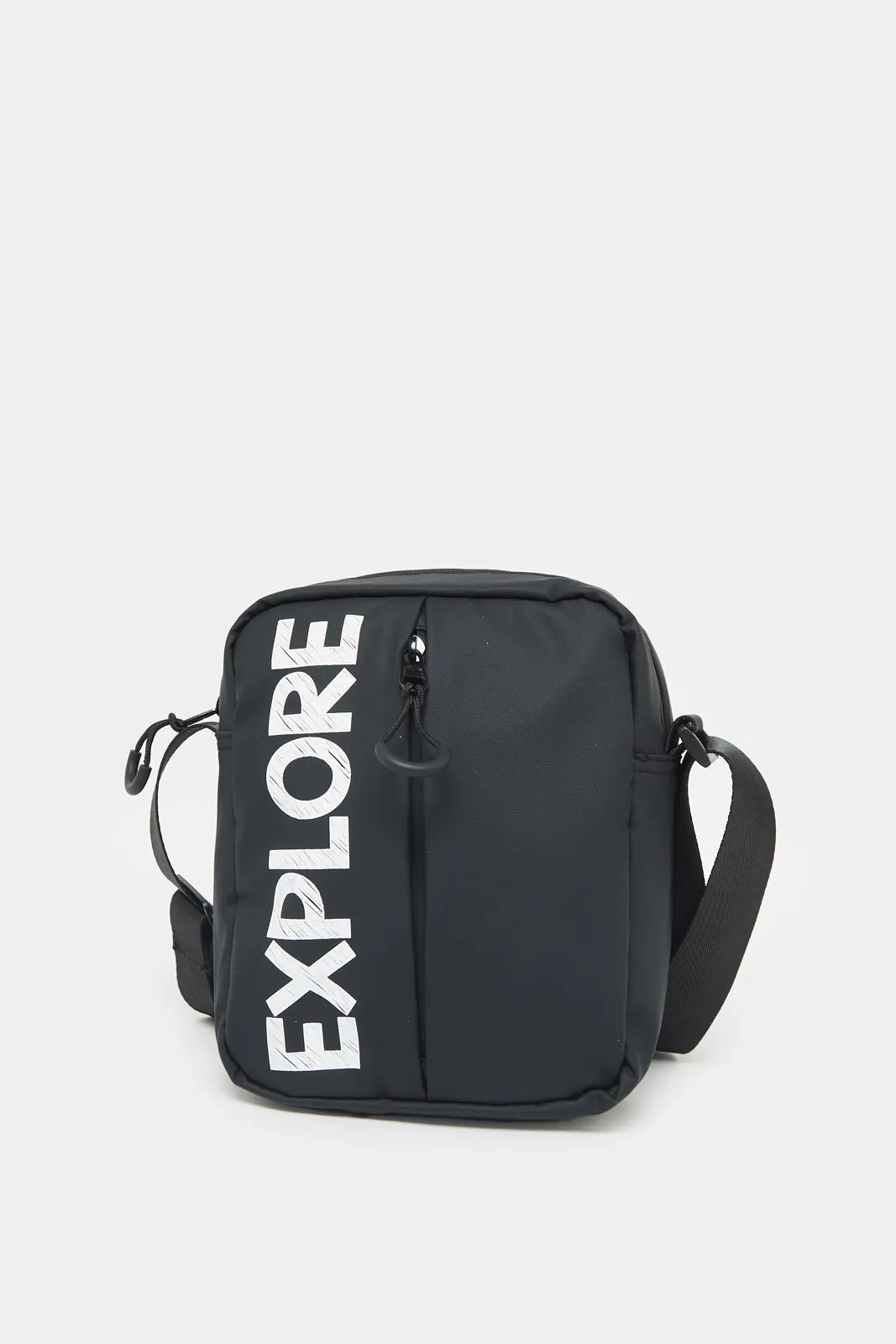 Men Black Black Cross Body Bag