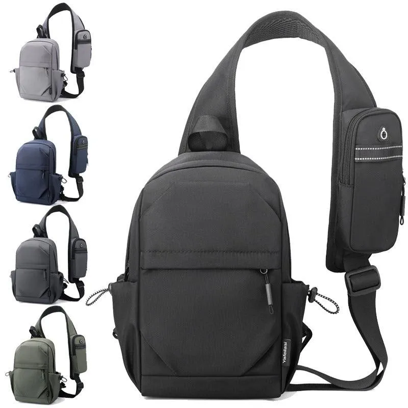 Men's Backpack Oxford Cloth Shoulder Chest Bag – Durable, Breathable, and Waterproof