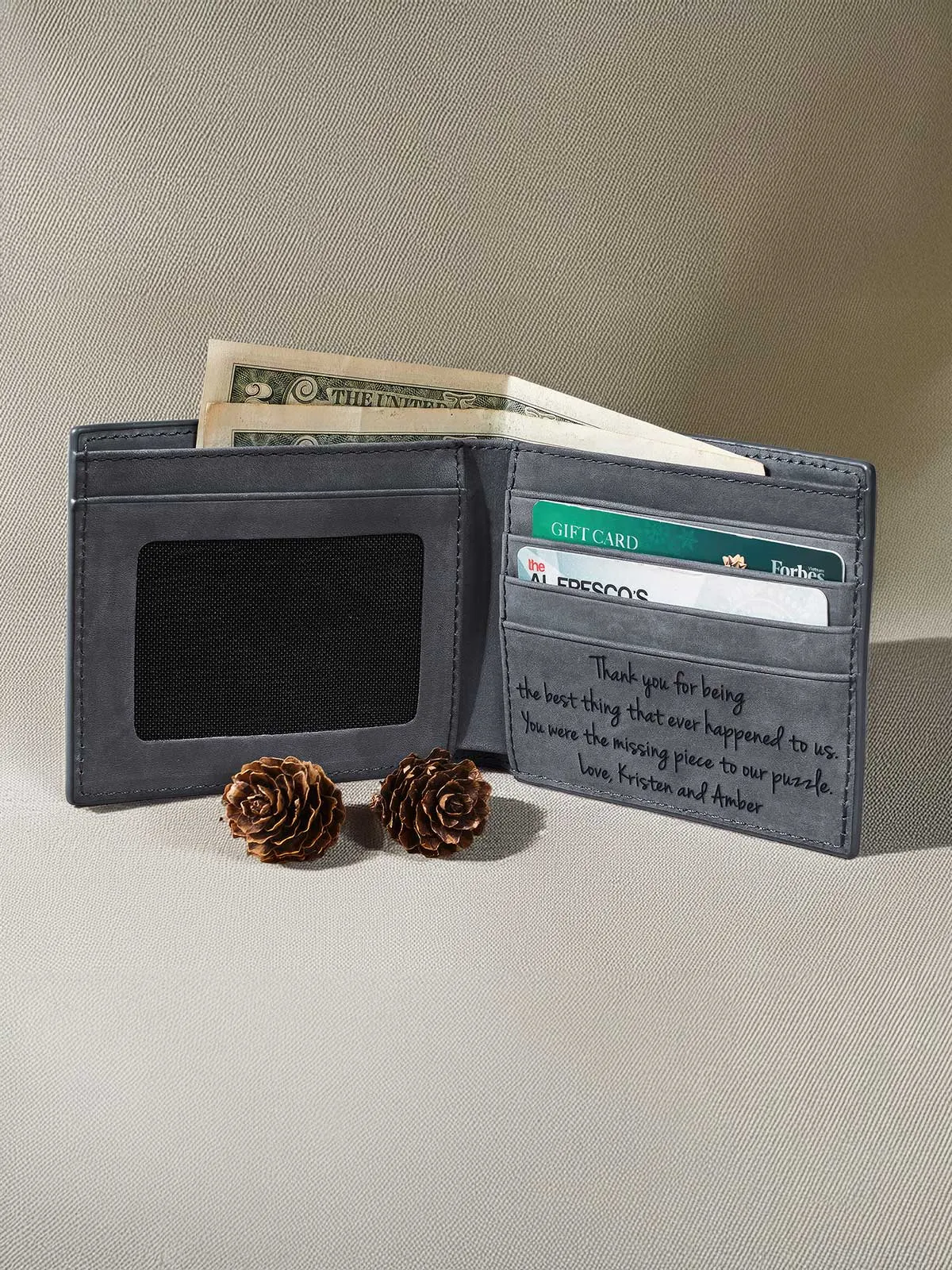 Men's Bifold Wallet - Custom Engraving