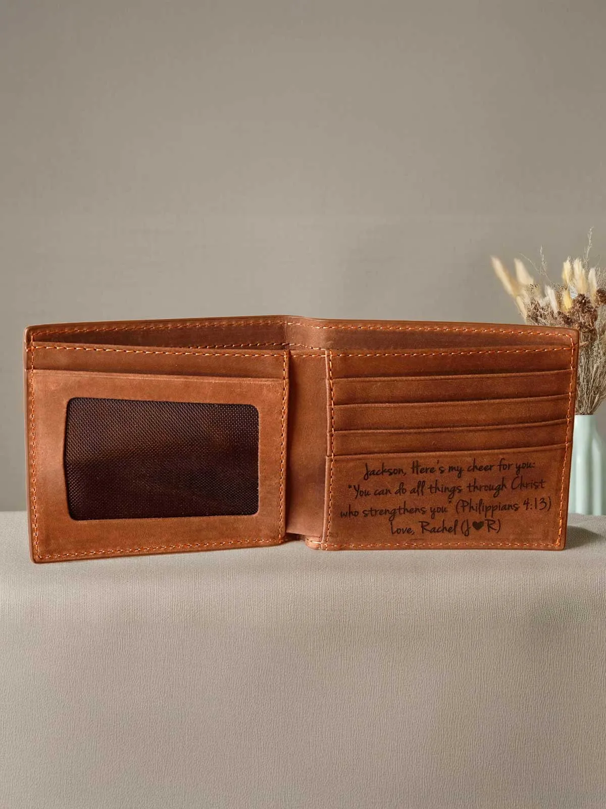 Men's Bifold Wallet - Custom Engraving
