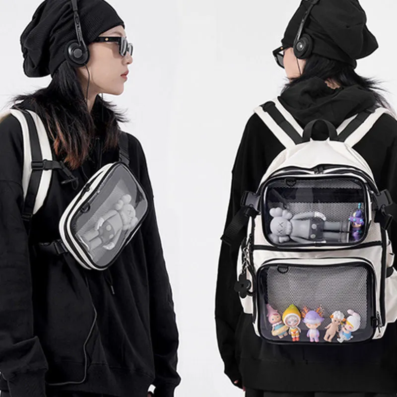 Men's Cartoon Female College Junior High Design Backpacks