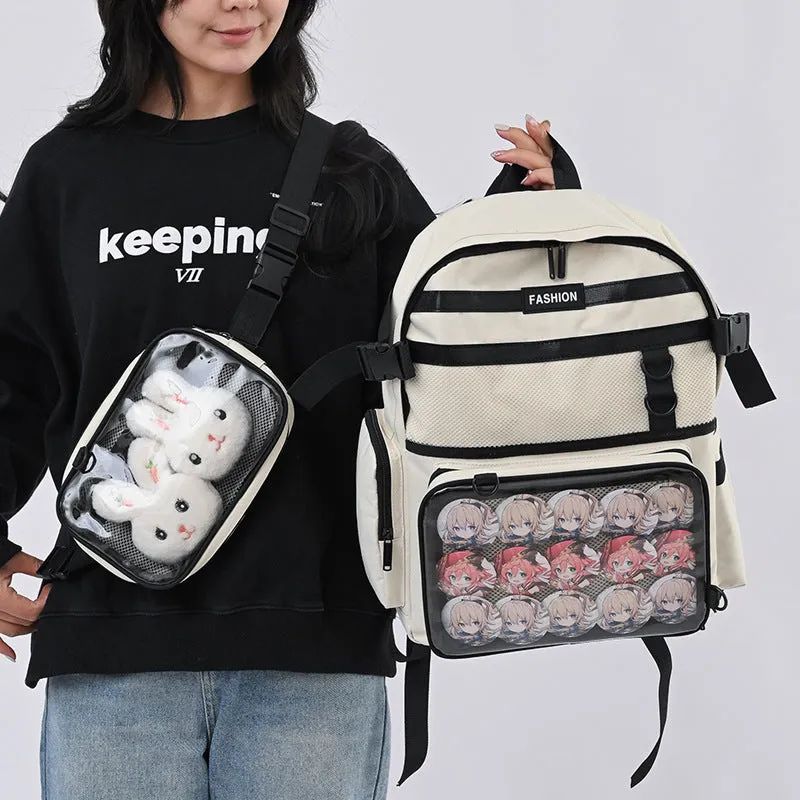 Men's Cartoon Female College Junior High Design Backpacks