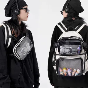 Men's Cartoon Female College Junior High Design Backpacks