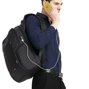 Men's Classic Simple National Fashion Rechargeable Backpacks