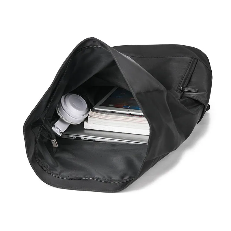 Men's Curved Edge Business Leisure Roll Top Backpacks
