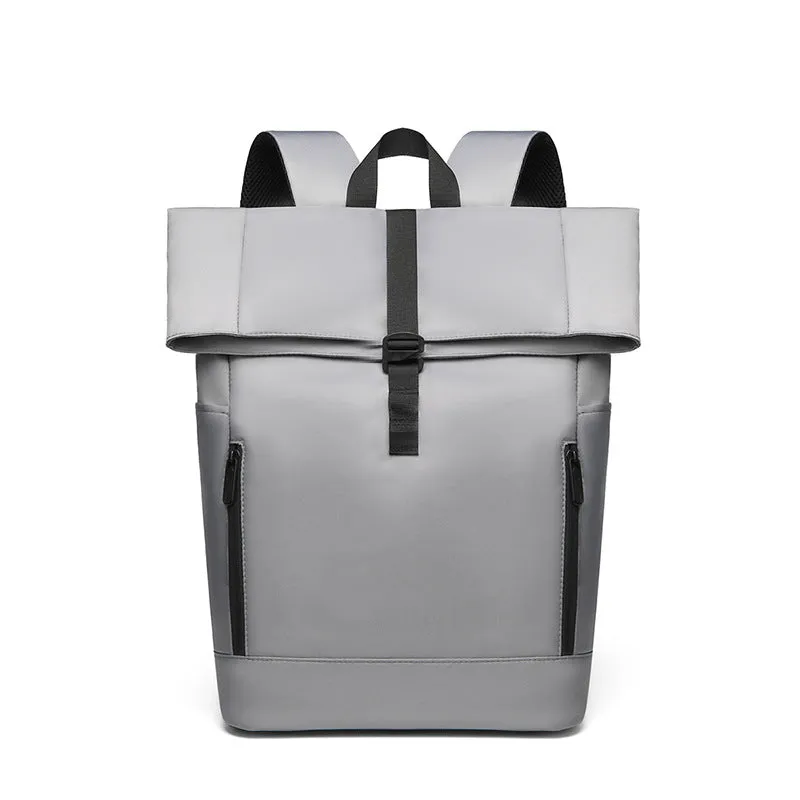 Men's Curved Edge Business Leisure Roll Top Backpacks