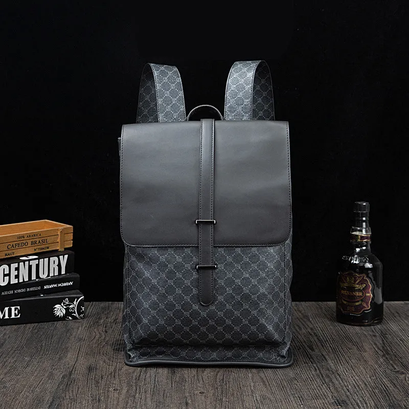 Men's Korean Large Capacity Trendy Crazy Horse Backpacks