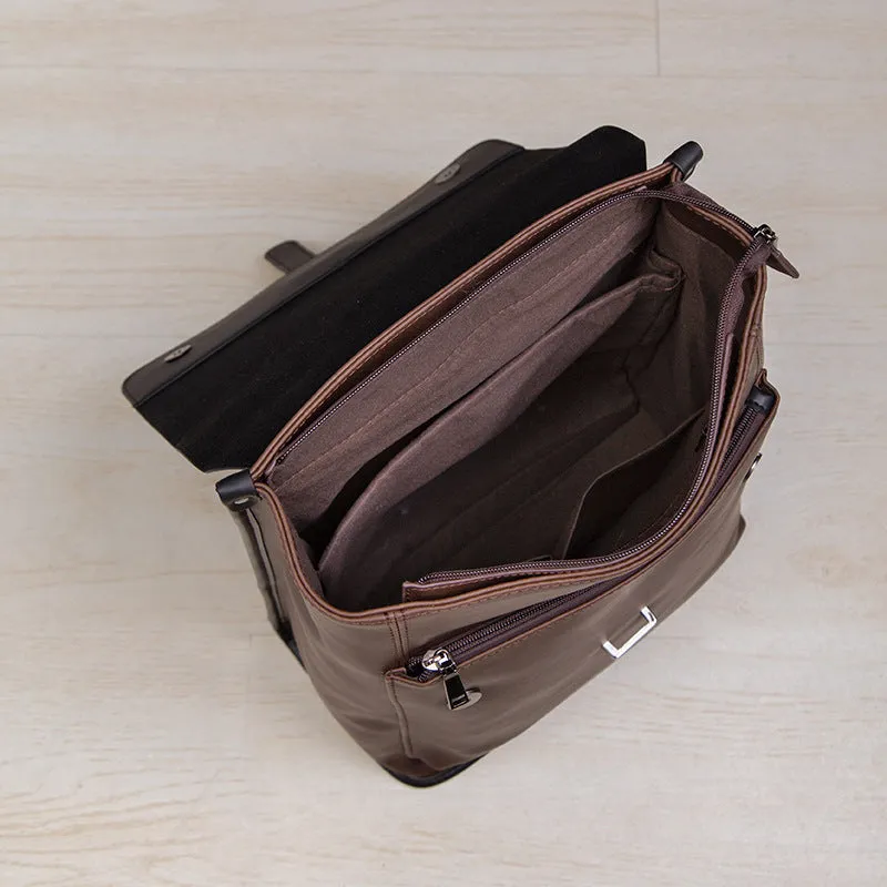 Men's Korean Large Capacity Trendy Crazy Horse Backpacks