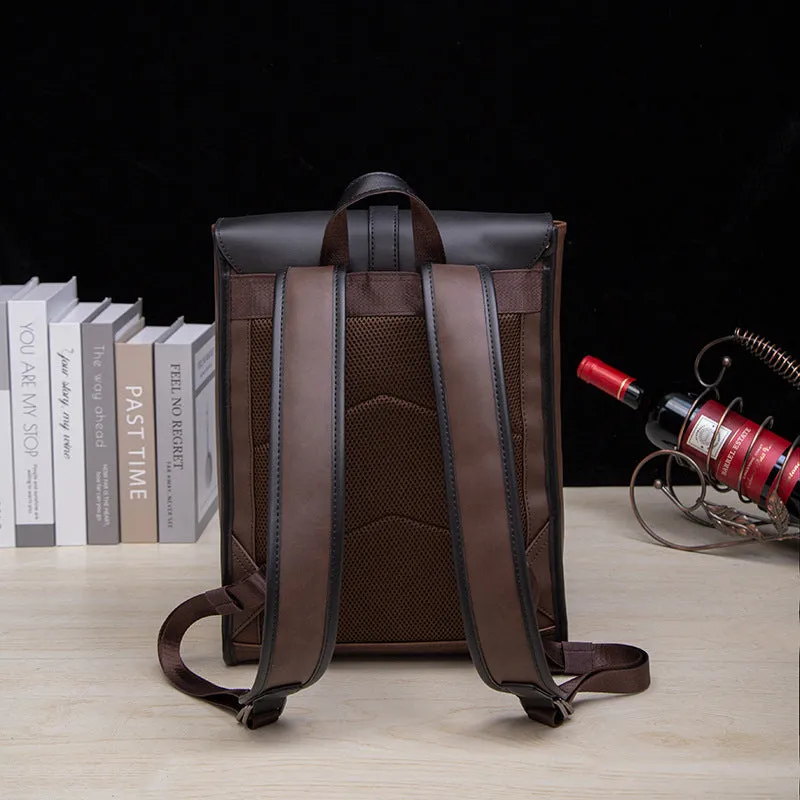 Men's Korean Large Capacity Trendy Crazy Horse Backpacks