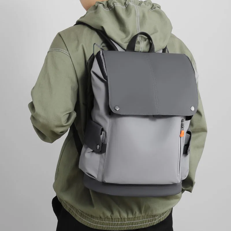 Men's Leather Trendy Large Capacity Tooling Function Backpacks